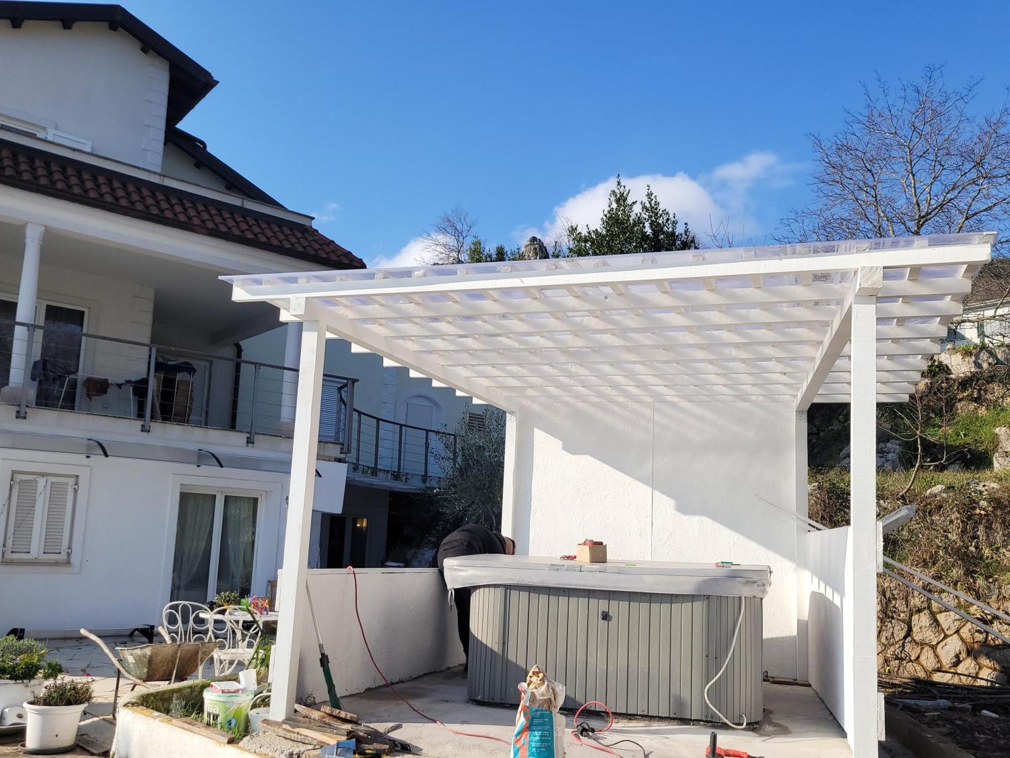 Apartments Chiara Mit Meerblick Und Pool Und Jacuzzi 로브란 객실 사진